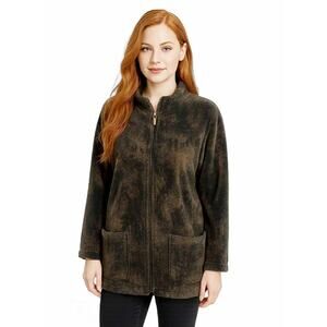 CHICO'S Women's Full Zipper Heavy Winter Jacket Coat Extra Large Casual